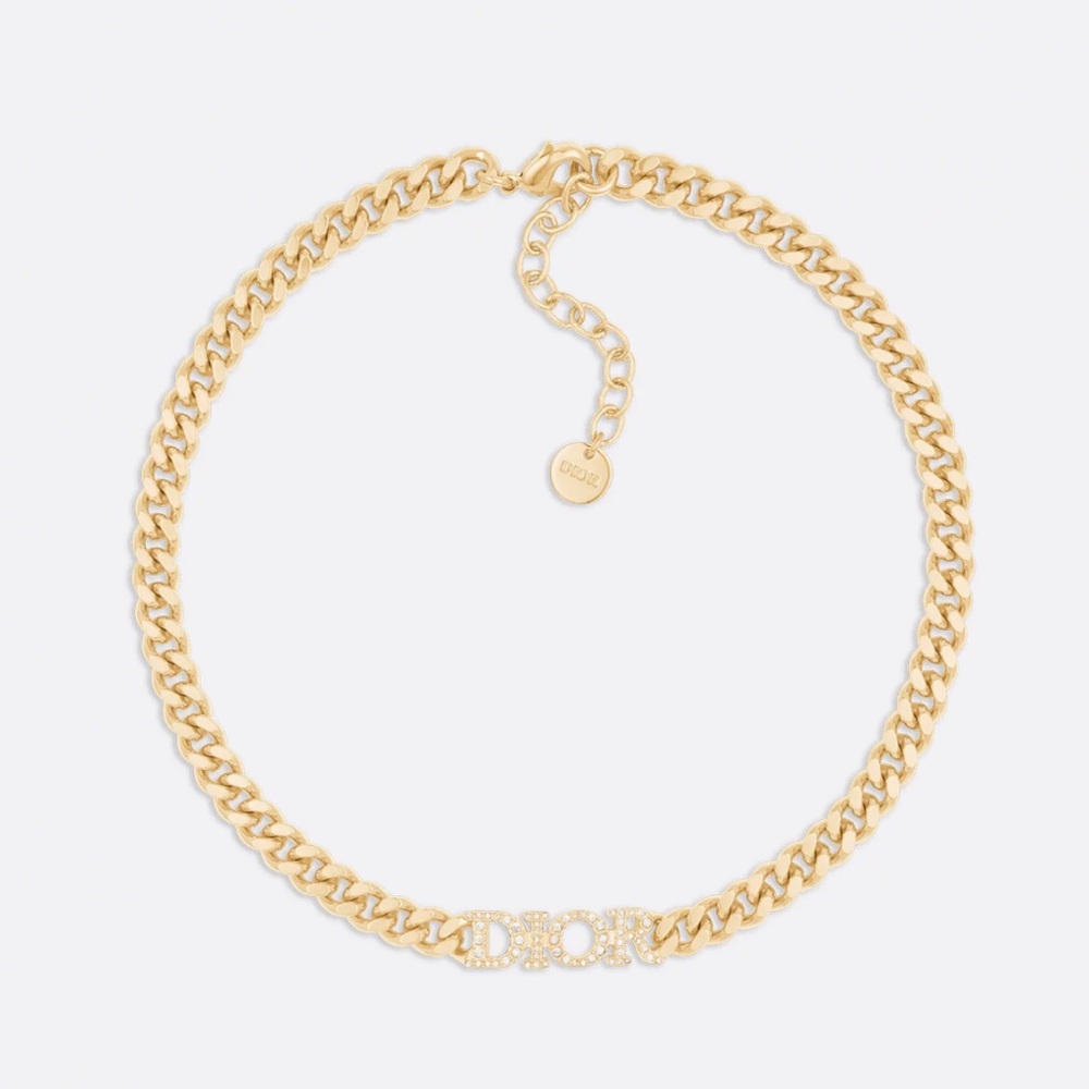 Diorevolution Gold Choker with Crystals